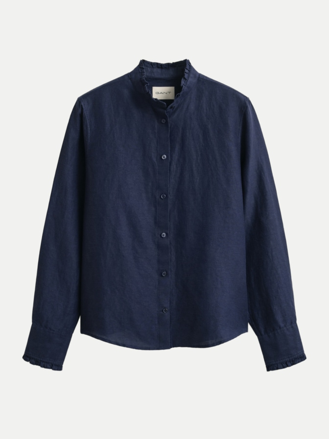 Gant Rüschenbluse aus Leinenmix bei Robert Ley