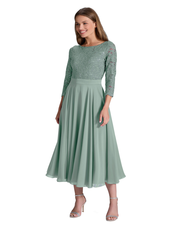 Swing Kleid aus Spitze und Chiffo bei Robert Ley