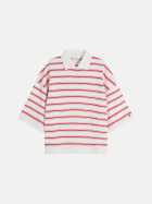 Tommy Hilfiger Oversized Polo- Shirt Gestreift 0E2-RED bei Robert Ley