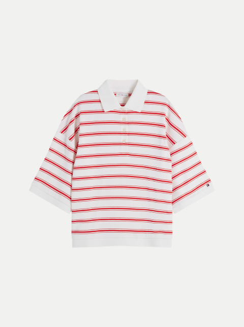 Tommy Hilfiger Oversized Polo- Shirt Gestreift bei Robert Ley