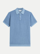 Tommy Hilfiger Poloshirt mit Struktur C2B-BLUE bei Robert Ley