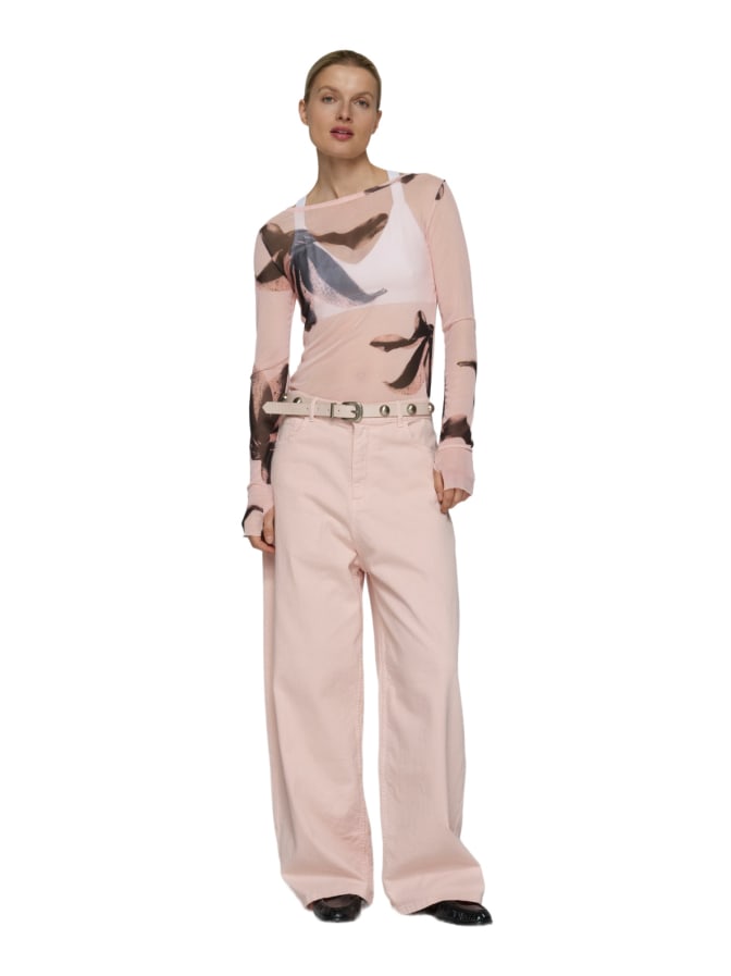 10 Days Langarmshirt aus Mesh mit Flowerprint bei Robert Ley