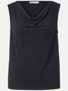 Street One Top mit Wasserfall-Ausschnitt 10001-Black bei Robert Ley