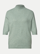 Street One Kurzarm-Pullover mit Stehkragen 18035-eucalyptus green mel. bei Robert Ley
