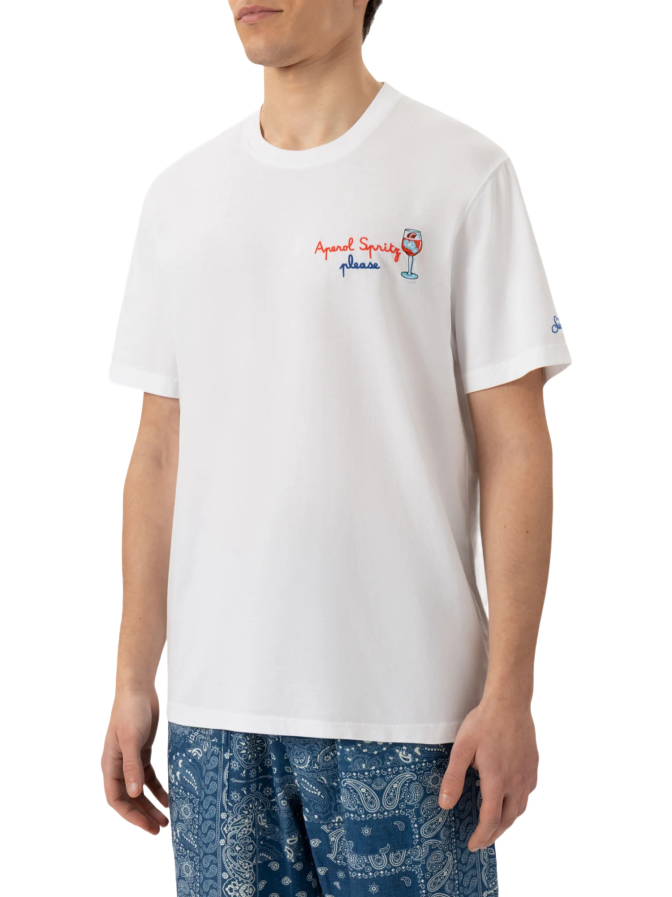 MC2 Saint Barth T-Shirt mit Aperol Spritz Print bei Robert Ley