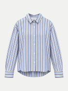 Insieme Hemdbluse mit Streifen-Muster 2516/01 weiss/blau Streifen bei Robert Ley