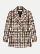 Peserico Zweireihiger Mantel aus Mohair-Woll-Mix 972 bei Robert Ley