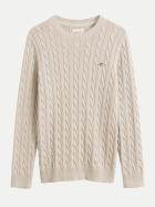Gant Pullover mit Zopfmuster 215-CLAY BEIGE bei Robert Ley
