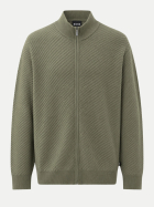 BOSS Black Strickjacke mit diagonaler Struktur 346-Open Green bei Robert Ley