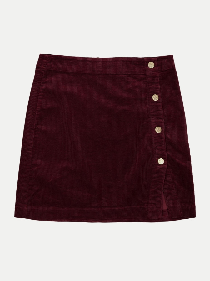 Garcia Mini-Cordrock mit Knopfdetails bei Robert Ley