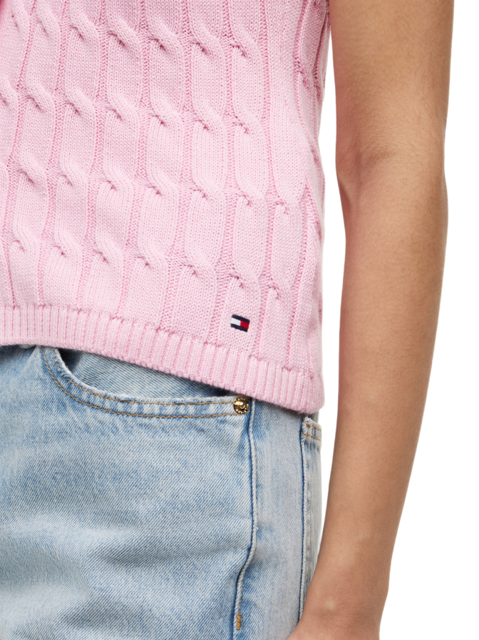 Tommy Hilfiger Strick Weste mit Zopfmuster bei Robert Ley