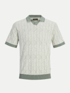 Jack & Jones Strick-Polohemd Gemustert 176342001-Laurel Wreath/Sea Pearl bei Robert Ley