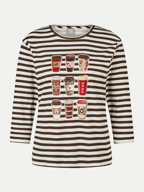Rabe Moden Streifenshirt mit Print bei Robert Ley