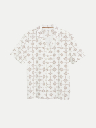 s.Oliver RED LABEL Resorthemd mit Allover-Print 89A7-BROWN bei Robert Ley