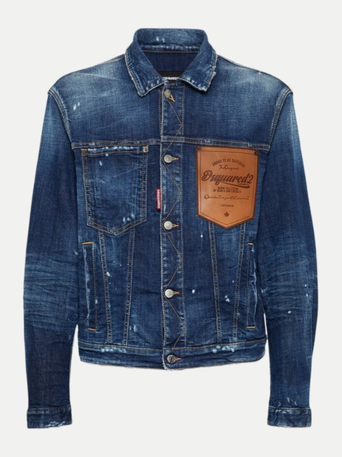 DSQUARED2 Jeansjacke mit Kontrast-Brusttasche bei Robert Ley