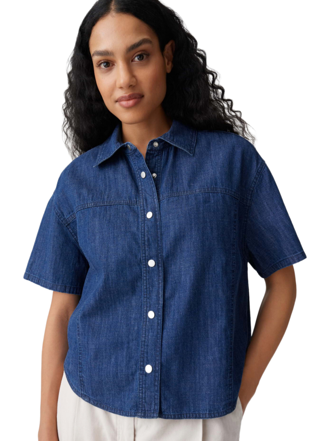 Opus Kurzarm Jeanshemd Ferluna bei Robert Ley