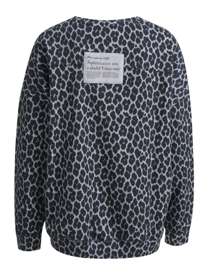Smith & Soul Sweatshirt im Leo-Look mit Statement-Print bei Robert Ley