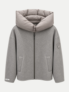 Blauer Wolljacke Frederika M106 grey melange bei Robert Ley