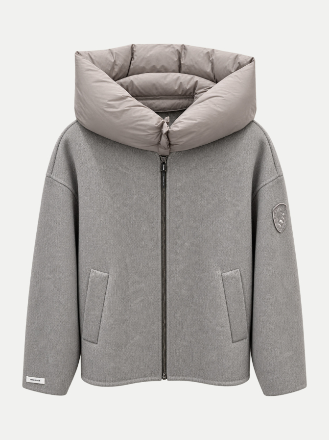 Blauer Wolljacke Frederika bei Robert Ley