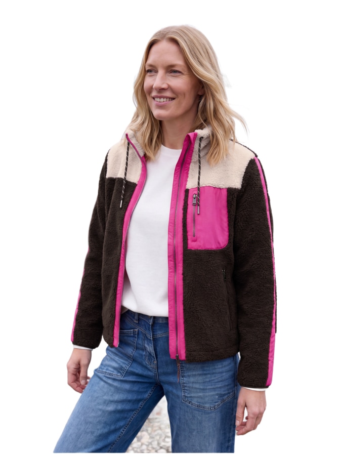 Cecil Teddy-Jacke mit Colorblock-Details bei Robert Ley