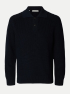 Selected Langarm-Poloshirt 186839-Sky Captain bei Robert Ley