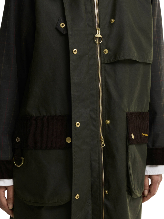 Barbour Lange Wachsjacke Kirklees Checked bei Robert Ley