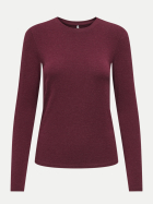ONLY Slim-Fit Langarmshirt ONLSIA 182651001-Cabernet/Melange bei Robert Ley
