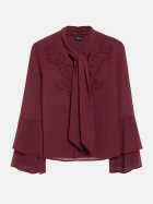 s.Oliver BLACK LABEL Schupfbluse mit Volants 4916-LILAC/PINK bei Robert Ley
