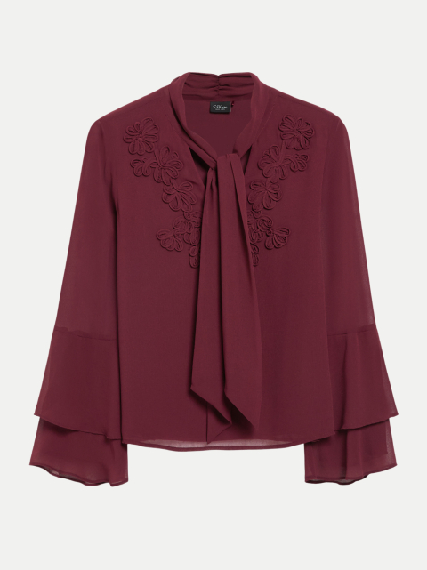 s.Oliver BLACK LABEL Schupfbluse mit Volants bei Robert Ley