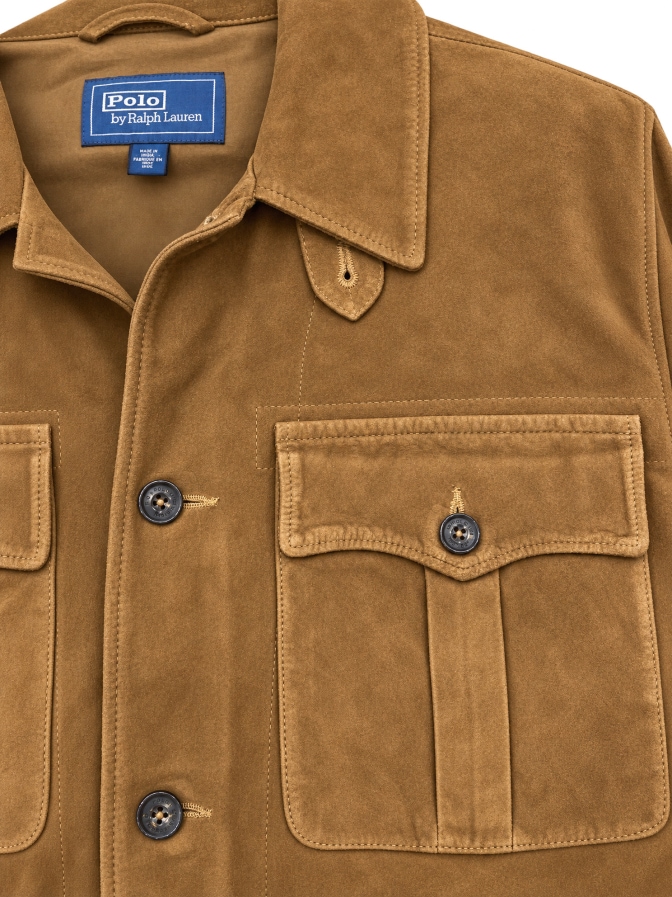 Polo Ralph Lauren Lederjacke aus Ziegen-Velours bei Robert Ley