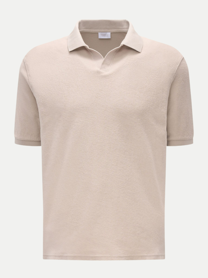 04651/ A trip in a bag Frottee Kurzarm-Poloshirt Terry Johnny bei Robert Ley