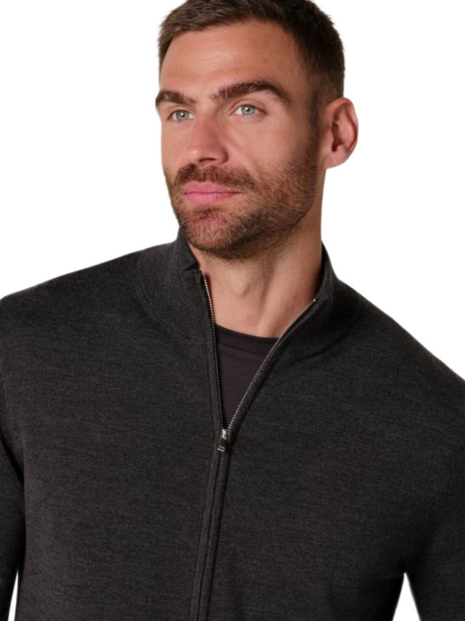 PROFUOMO Strickjacke mit Reißverschluss aus Wolle bei Robert Ley