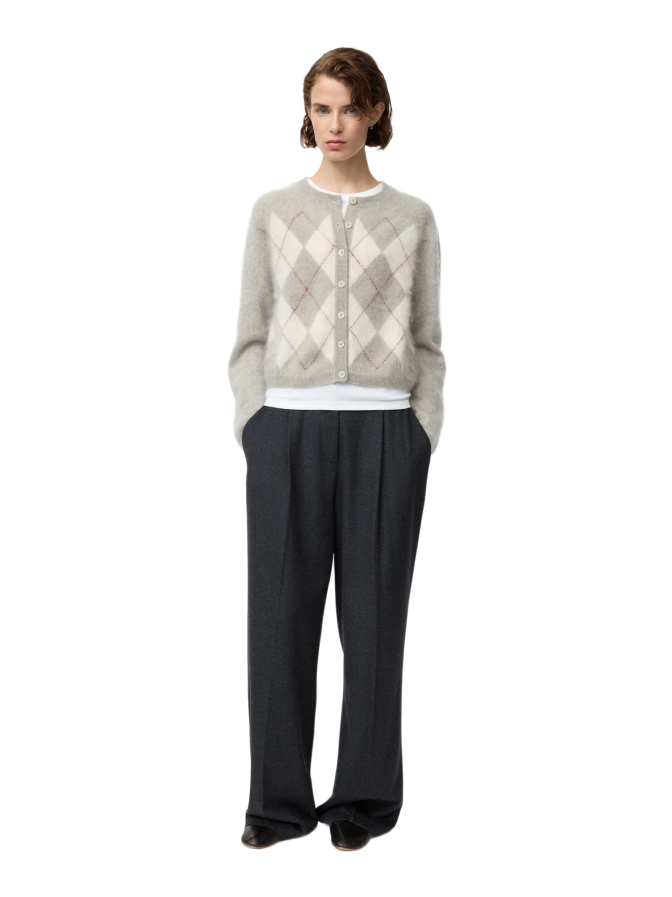 Soft Goat Kaschmir-Strickjacke mit Argyle-Muster bei Robert Ley