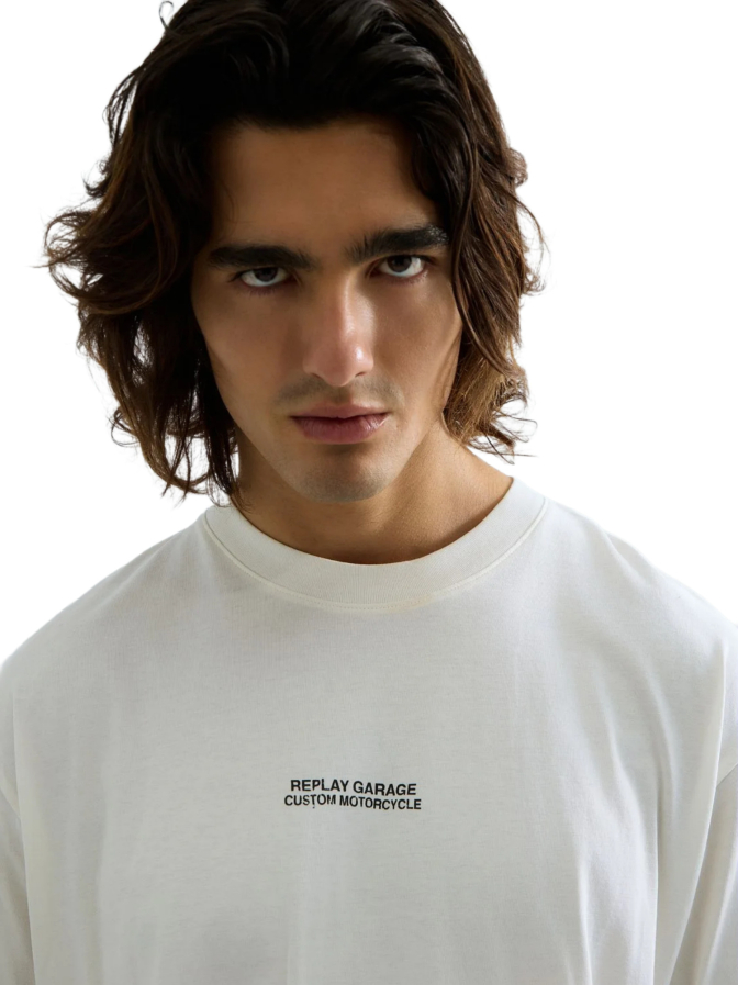 Replay T-Shirt mit Print in Distressed-Optik bei Robert Ley