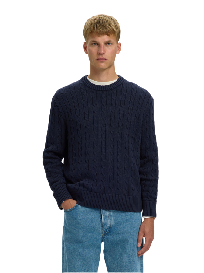 SELECTED HOMME Strickpullover mit Zopfmuster bei Robert Ley