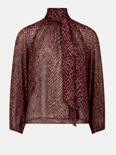 Zero Schluppenbluse mit Animal-Print bei Robert Ley