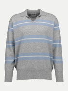 FTC Cashmere Polopullover mit Streifen 907silverstone bei Robert Ley