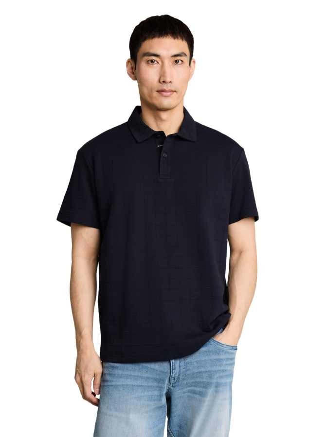 Tom Tailor Casual Polohemd  mit einem strukturierten Karomuster bei Robert Ley