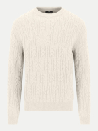 Fynch-Hatton Strickpullover mit Zopfmuster 829-snow white bei Robert Ley
