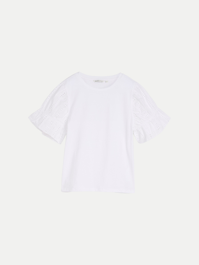 Tom Tailor Denim Loose Fit T-Shirt mit Lochstickereien bei Robert Ley
