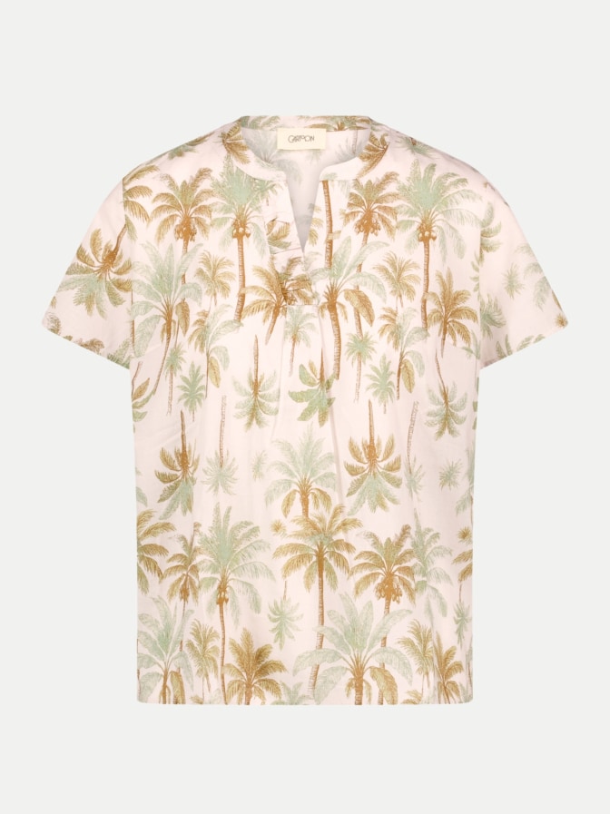 Cartoon Bluse mit tropischem Muster bei Robert Ley