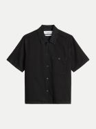 Marc O'Polo DENIM Kurzarm Jeanshemd 0093-Black_Multi_01 bei Robert Ley