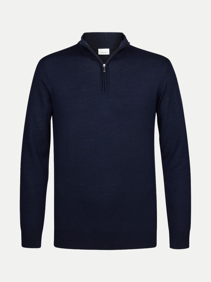 PROFUOMO Wollpullover mit Halfzip bei Robert Ley