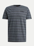 PME Legend T-Shirt mit Streifenmuster 5301-Vintage Indigo bei Robert Ley
