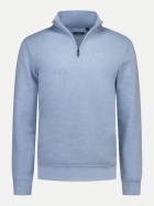 NZA New Zealand Auckland Pullover mit Troyer- Kragen 2651-TRUE BLUE MELANGE bei Robert Ley