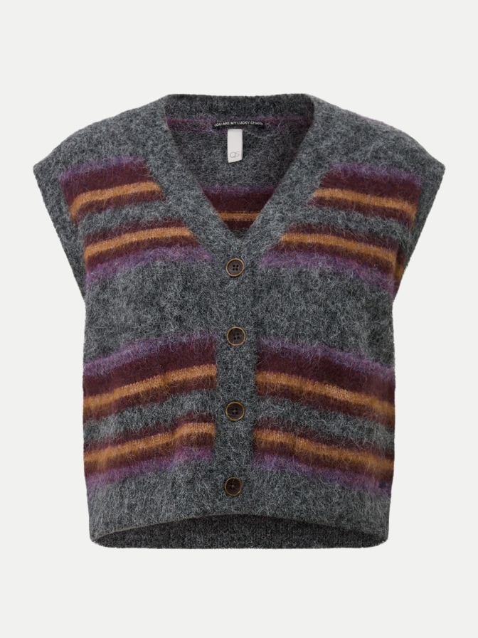 Q/S designed by Strickweste mit Streifen-Muster bei Robert Ley