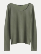 someday Basicshirt Kirosa soft long 30046-artichoke bei Robert Ley