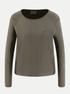 Fynch-Hatton Langarmshirt mit Rundhalsausschnitt 732-DUSTY GREEN bei Robert Ley