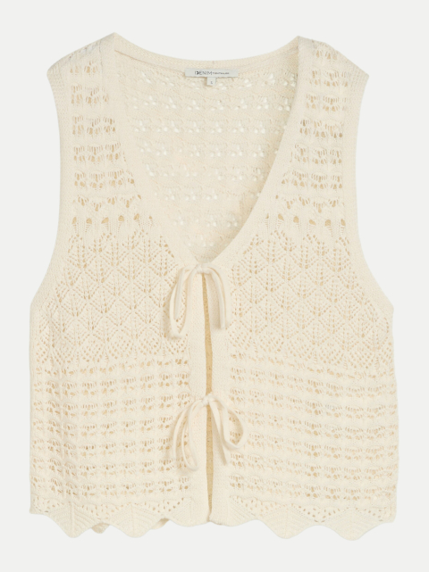 Tom Tailor Denim Gestrickte Weste mit Schleifen bei Robert Ley