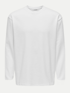 Only & Sons Basic Sweatshirt ONSCASPIAN 188758-White bei Robert Ley